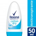 ANTITRANSPIRANTE FEMENINO REXONA ROLL ON COTTON 50 ml ( u x b 12)