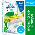 DESODORANTE DE INODORO GLADE MAÑANA DE CAMPO 25 gr ( u x b 24)