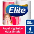 PAPEL HIGIENICO ELITE SIMPLE HOJA 4X80 mt ( u x b 10)
