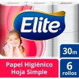 PAPEL HIGIENICO ELITE SIMPLE HOJA 6X30 mt ( u x b 10)