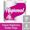 PAPEL HIGIENICO HIGIENOL DOBLE HOJA 4X30 mt ( u x b 10)