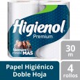 PAPEL HIGIENICO HIGIENOL PREMIUM 4X30 mt ( u x b 10)