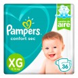 PAÑAL PAMPERS CONFORT HIPERPACK XGD 36 un ( u x b 4)