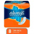 TOALLITA FEMENINA ALWAYS SIN ALAS 8 un ( u x b 12)